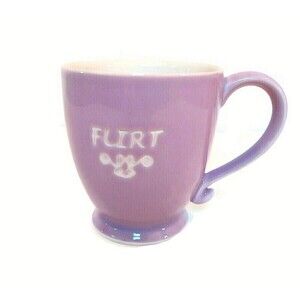2006 Starbucks Lavender Embossed Flirt Coffee Mug Cup